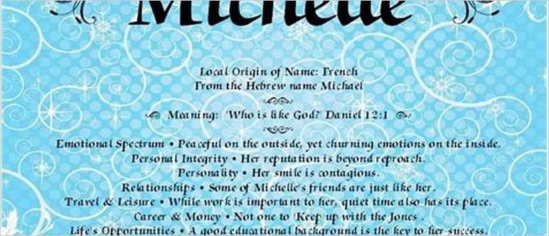 Spiritual meaning of michelle